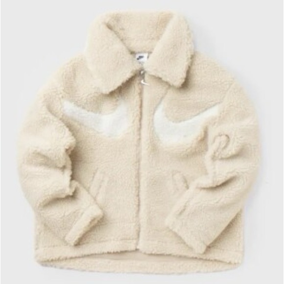 Nike Sportswear Women's Oversized Swoosh Sherpa Jacket - Picture 2 of 5